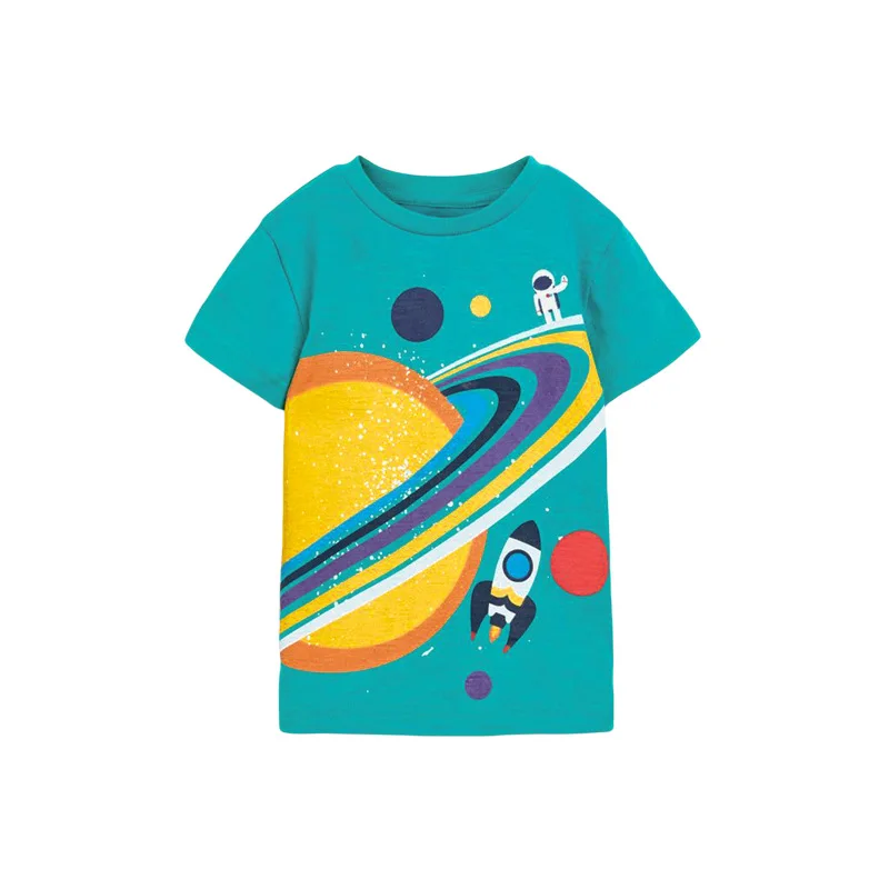 Kids Summer T Shirts-100% Cotton Round Neck Short Sleeve Tee with Space Planet Print, Trendy Casual Top for Boys & Girls
Kids Summer T Shirts-100% Cotton Round Neck Short Sleeve Tee with Space Planet Print, Trendy Casual Top for Boys & Girls