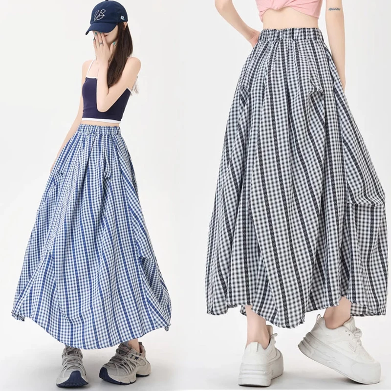 Autumn New Women’s Plaid Skirt High Waist Asymmetrical Midi Skirt Loose Fit A-Line Big Swing Skirt Casual Japanese Literary Outf
Autumn New Women’s Plaid Skirt High Waist Asymmetrical Midi Skirt Loose Fit A-Line Big Swing Skirt Casual Japanese Literary Outf