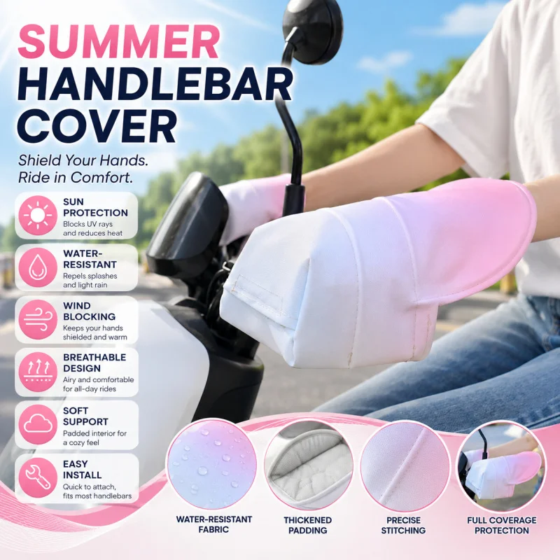 E-Bike Handlebar Covers, Sun Protection Waterproof Hand Covers
E-Bike Handlebar Covers, Sun Protection Waterproof Hand Covers