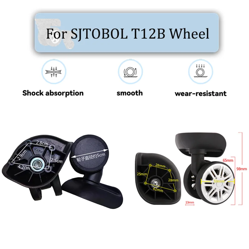 For SJTOBOL T12B Universal Wheel Replacement Easy to Install Travel Luggage Wheel Accessories Push And Pull Smooth Silent Wear
For SJTOBOL T12B Universal Wheel Replacement Easy to Install Travel Luggage Wheel Accessories Push And Pull Smooth Silent Wear