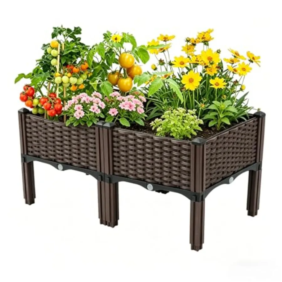 Outdoor Planter Raised Bed, Garden Terrace Balcony Planting Rack, Drainage Holes, Detachable, Modular Assembly, 300-lb Capacity
Outdoor Planter Raised Bed, Garden Terrace Balcony Planting Rack, Drainage Holes, Detachable, Modular Assembly, 300-lb Capacity