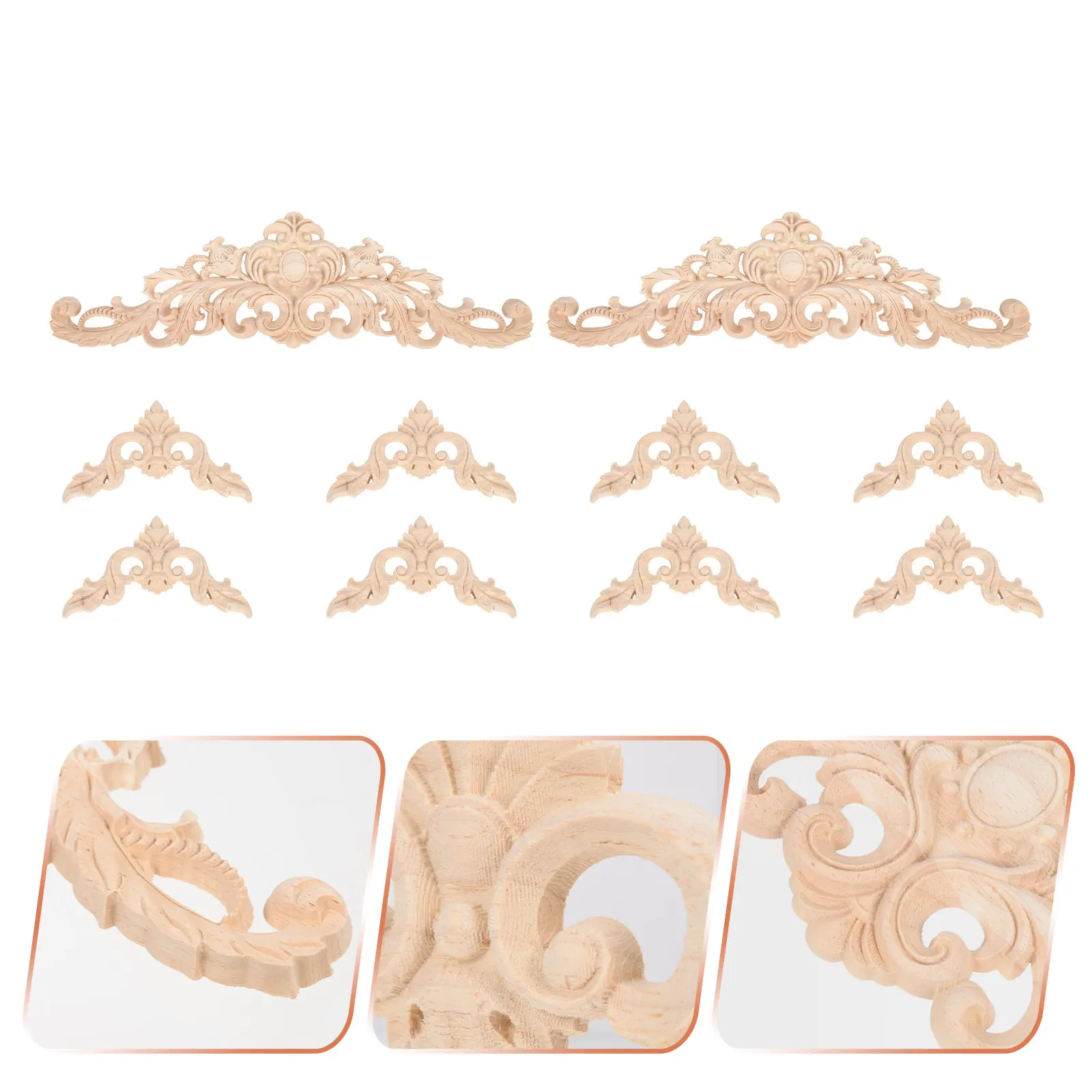 10Pcs Premium Unfinished Wood Carving Appliques Easy to Paint Carved Decor for Cabinet Door Bed Window Furniture DIY Material
10Pcs Premium Unfinished Wood Carving Appliques Easy to Paint Carved Decor for Cabinet Door Bed Window Furniture DIY Material