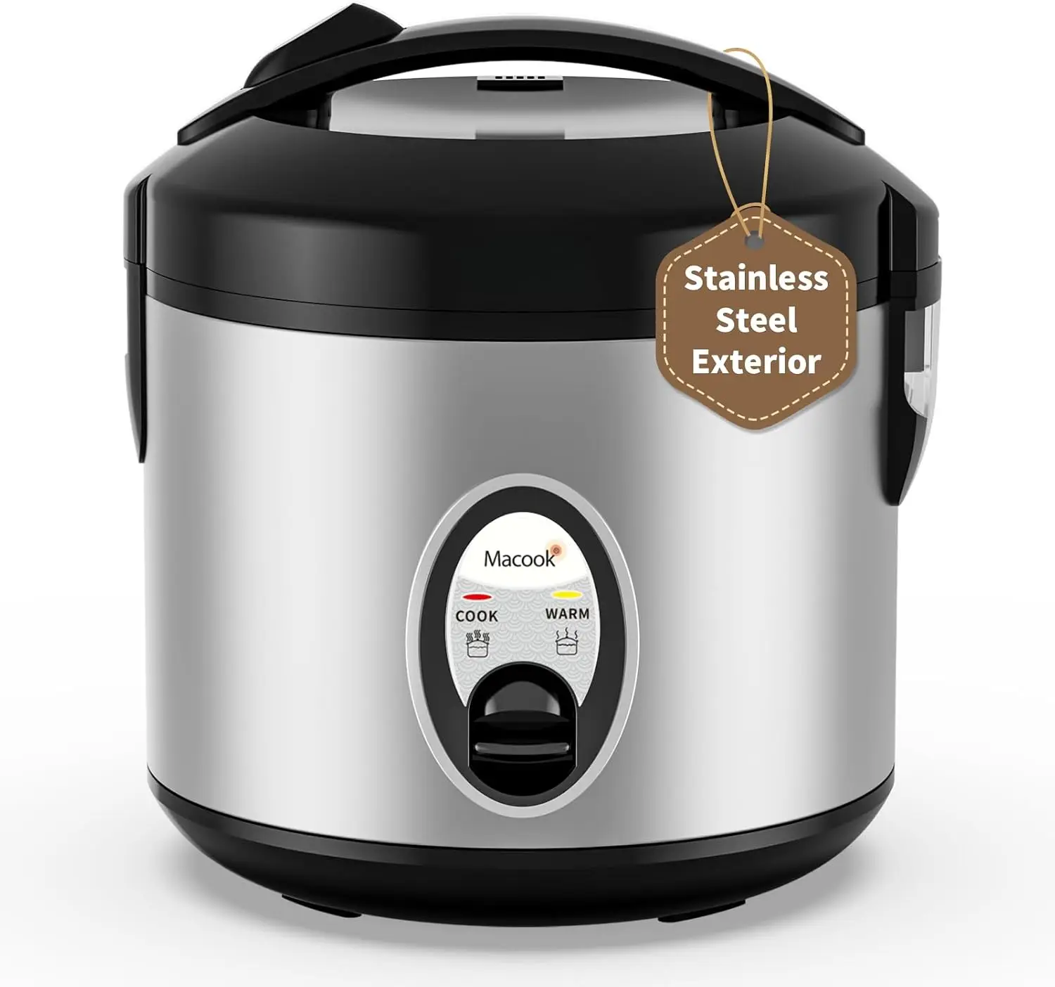 Stainless Steel Rice Cooker with Steamer, 4-Cup Uncooked/8-Cup Cooked, Auto Keep Warm, Multi-Cooker for Grains & Vegetables
Stainless Steel Rice Cooker with Steamer, 4-Cup Uncooked/8-Cup Cooked, Auto Keep Warm, Multi-Cooker for Grains & Vegetables