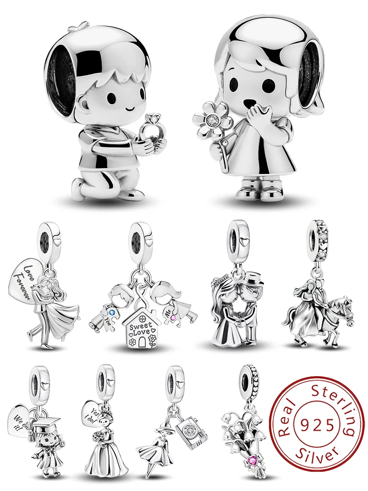 Charmore 925 Sterling Silver Boys Girls Couple Series Proposal Confession Charms Beads Fit Original Bracelets Fine Jewelry Gift
Charmore 925 Sterling Silver Boys Girls Couple Series Proposal Confession Charms Beads Fit Original Bracelets Fine Jewelry Gift
