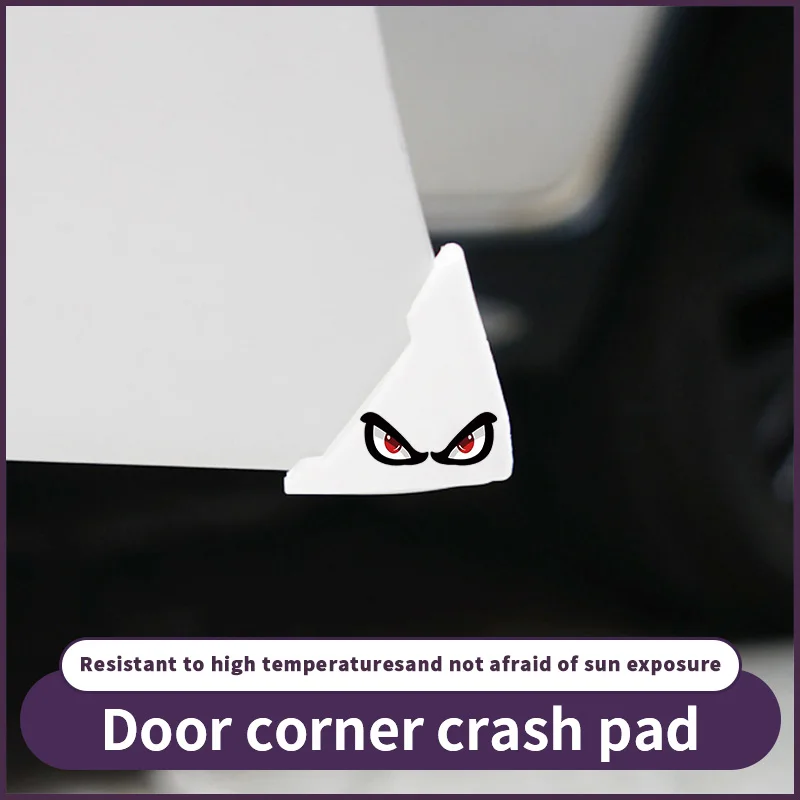 2/4-piece set of white door corner anti-collision stickers with red and white eyes, car door edge anti scratch corner protectors
2/4-piece set of white door corner anti-collision stickers with red and white eyes, car door edge anti scratch corner protectors