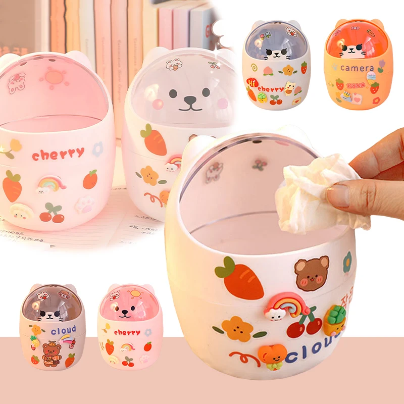 Bear Desktop Trash Can Storage Organizer for Desk Mini Cute Desk Organizer Plastic Pen Holder Kawaii Korean Stationery Storage
Bear Desktop Trash Can Storage Organizer for Desk Mini Cute Desk Organizer Plastic Pen Holder Kawaii Korean Stationery Storage