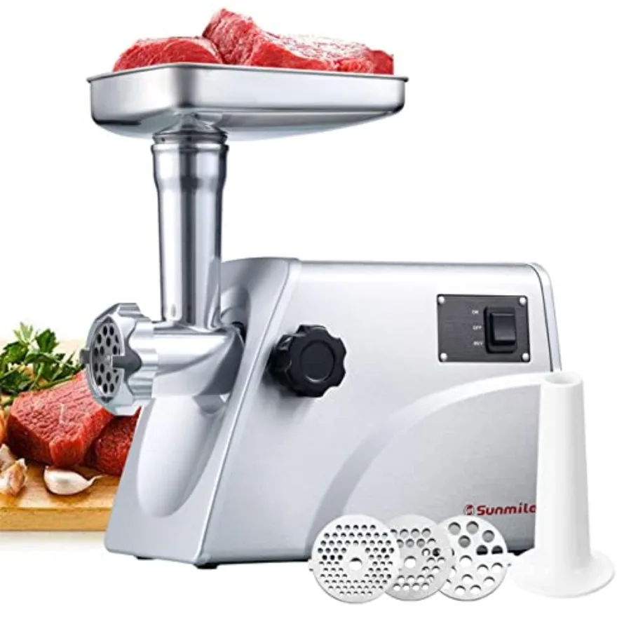 SM-G33 Electric Meat Grinder - 1HP 800W Max Power - ETL Stainless Steel Meat Grinder Mincer Sausage Stuffer Stainless Steel Bla
SM-G33 Electric Meat Grinder - 1HP 800W Max Power - ETL Stainless Steel Meat Grinder Mincer Sausage Stuffer Stainless Steel Bla