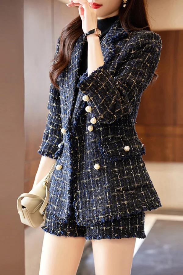Insozkdg Black Tweed Shorts Suit Autumn/Winter New Korean Fashion Slimming Suit Jacket Casual Shorts Two Piece Set Women Outfits
Insozkdg Black Tweed Shorts Suit Autumn/Winter New Korean Fashion Slimming Suit Jacket Casual Shorts Two Piece Set Women Outfits