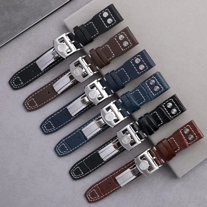 TINTAG High Quality Soft Genuine Leather With Rivet Cowhide Watchband 20mm For IWC Strap For Mark18 Bracelets Stainless Fold
TINTAG High Quality Soft Genuine Leather With Rivet Cowhide Watchband 20mm For IWC Strap For Mark18 Bracelets Stainless Fold