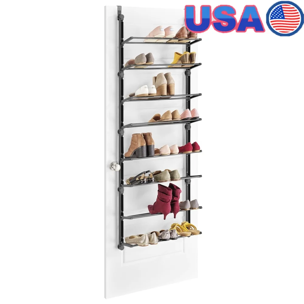 24 Pair Door Shoe Organizer 8-Tier Storage Rack Durable Metal Resin Easy Install Hanging Closet Entryway Solution
24 Pair Door Shoe Organizer 8-Tier Storage Rack Durable Metal Resin Easy Install Hanging Closet Entryway Solution