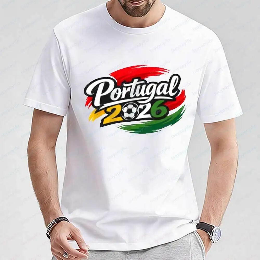 2026 Soccer Portugal Football T-shirt Men Casual Short Sleeve Tee Breathable Cotton Summer Tops Streetwear Soccer Fans Gift
2026 Soccer Portugal Football T-shirt Men Casual Short Sleeve Tee Breathable Cotton Summer Tops Streetwear Soccer Fans Gift