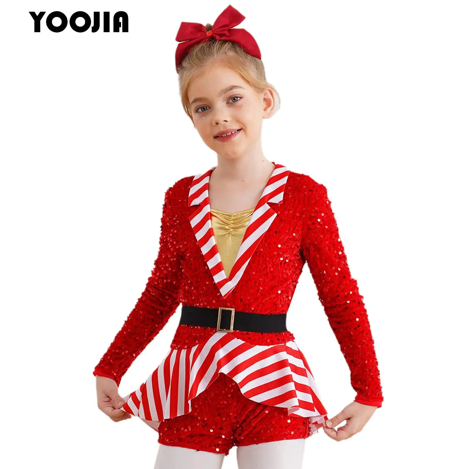 Kids Girls Christmas Candy Cane Shorty Unitard Dance Costume Long Sleeve Sequin Stripe Ballet Dance Gymnastics Leotard Jumpsuit
Kids Girls Christmas Candy Cane Shorty Unitard Dance Costume Long Sleeve Sequin Stripe Ballet Dance Gymnastics Leotard Jumpsuit