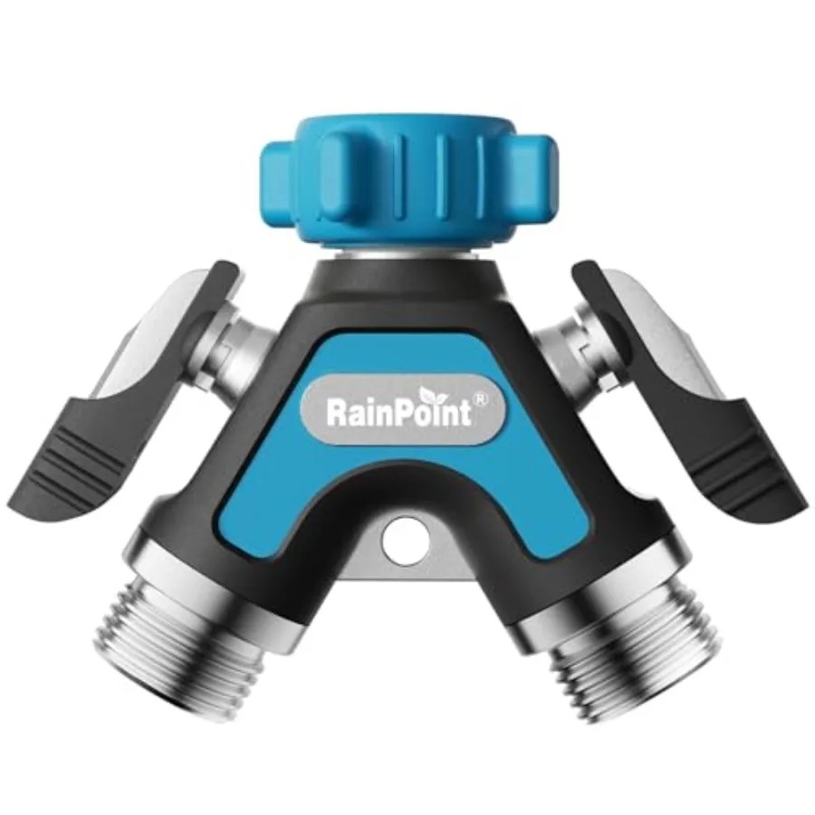 Garden Hose Splitter 2 Way, All Metal Heavy Duty Water Hose Y Splitter With 2.05" Extra Long Side Handle and Shut Off Valves, 3
Garden Hose Splitter 2 Way, All Metal Heavy Duty Water Hose Y Splitter With 2.05" Extra Long Side Handle and Shut Off Valves, 3