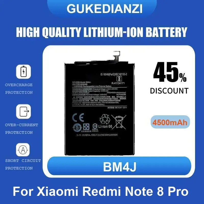 BM4J Mobile Phone Battery For Xiaomi Redmi Note 8 Pro Note8 Pro 4500mAh High Quality
BM4J Mobile Phone Battery For Xiaomi Redmi Note 8 Pro Note8 Pro 4500mAh High Quality