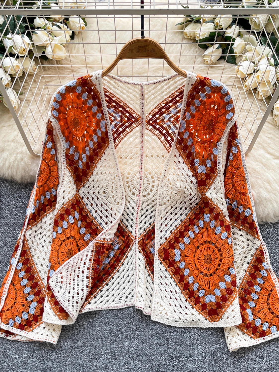 n Long Sve Knitted Open Cardigan Women's Summer Hollow out Crochet Loose Vintage Design Ele Top
n Long Sve Knitted Open Cardigan Women's Summer Hollow out Crochet Loose Vintage Design Ele Top
