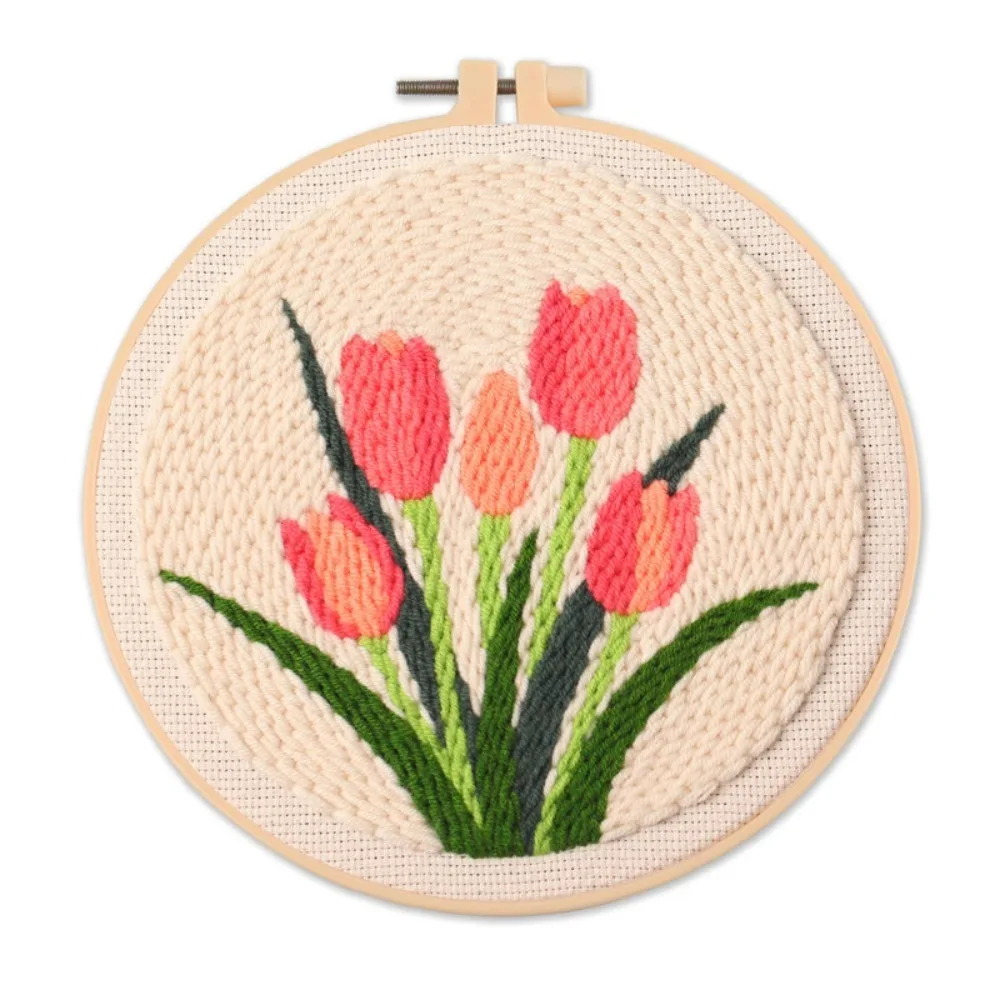 New with Hoop Tulip Sunflower Punch Needle Kit Yarn Thread Stamped Cloth Punch Needle Embroidery Kits DIY Gift Rug Punch Kit
New with Hoop Tulip Sunflower Punch Needle Kit Yarn Thread Stamped Cloth Punch Needle Embroidery Kits DIY Gift Rug Punch Kit