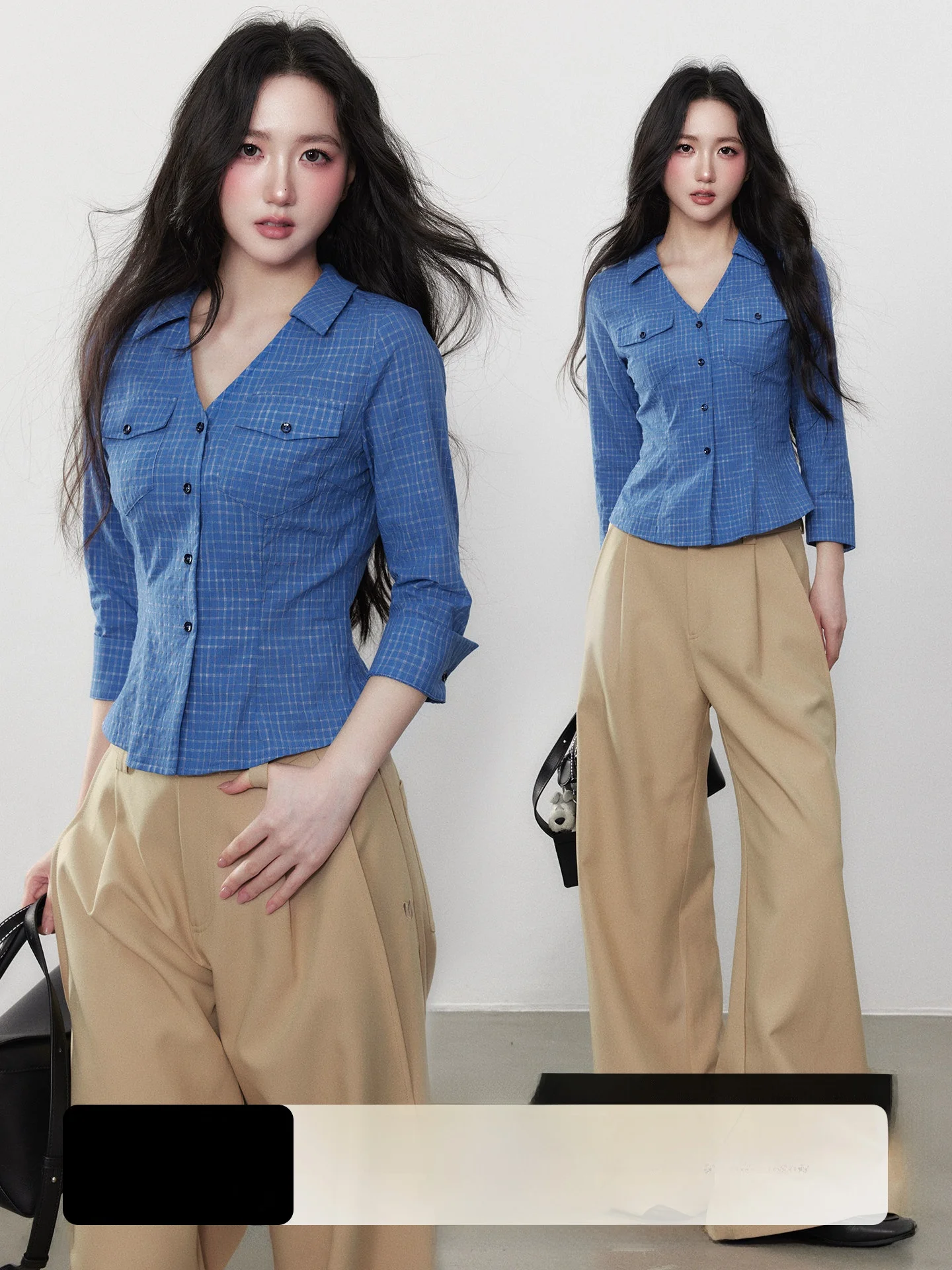 Женская приталенная рубашка Yuzhi Premium с длинным рукавом, синим клетчатым узором, из смесового хлопка и полиэстера, для повседневной носки
Женская приталенная рубашка Yuzhi Premium с длинным рукавом, синим клетчатым узором, из смесового хлопка и полиэстера, для повседневной носки