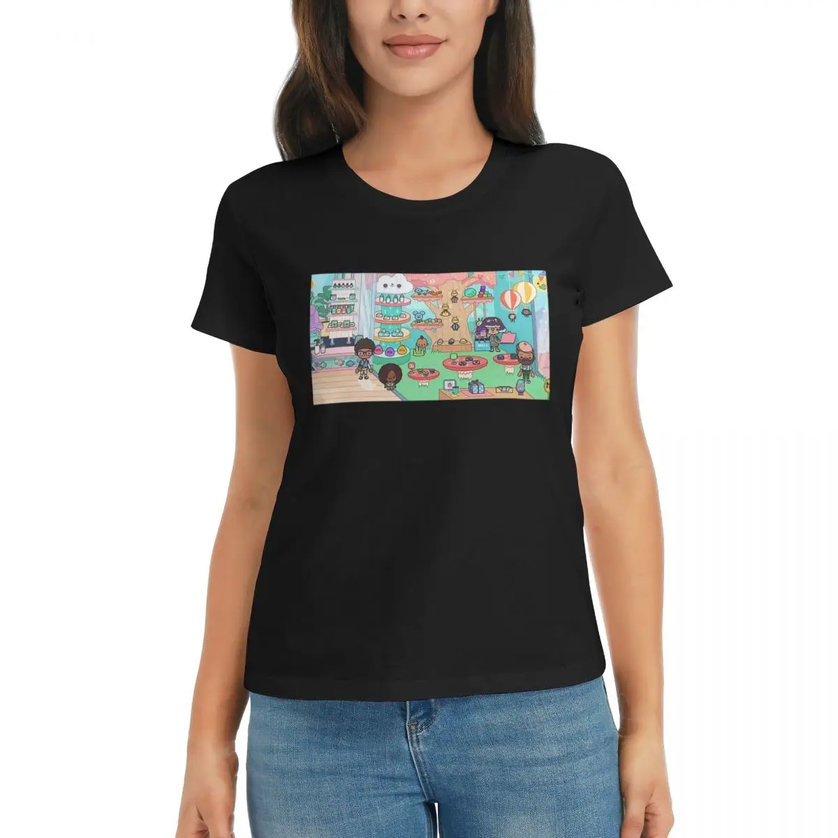 Women T-Shirt Toca Life Box Toca Boca Cute Game Summer Short Sleeve Tees Round Neck Cotton T Shirts Clothes Tops Streetwear
Women T-Shirt Toca Life Box Toca Boca Cute Game Summer Short Sleeve Tees Round Neck Cotton T Shirts Clothes Tops Streetwear