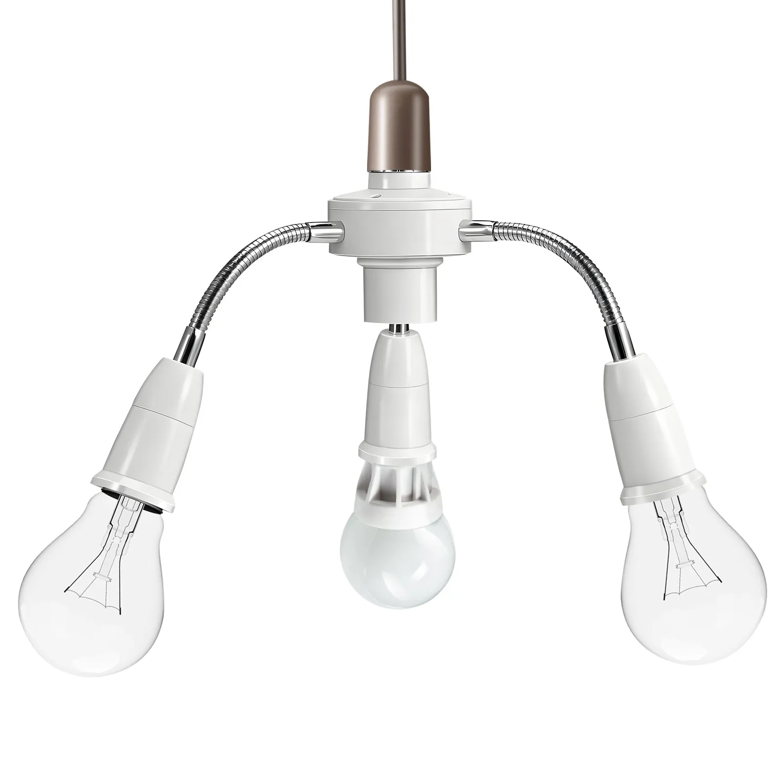 E27 to Multi-Head Light Socket Adapter 4-Outlet Flexible Tube Converter for LED Bulbs Rotatable Adjustable Lighting Fixture
E27 to Multi-Head Light Socket Adapter 4-Outlet Flexible Tube Converter for LED Bulbs Rotatable Adjustable Lighting Fixture