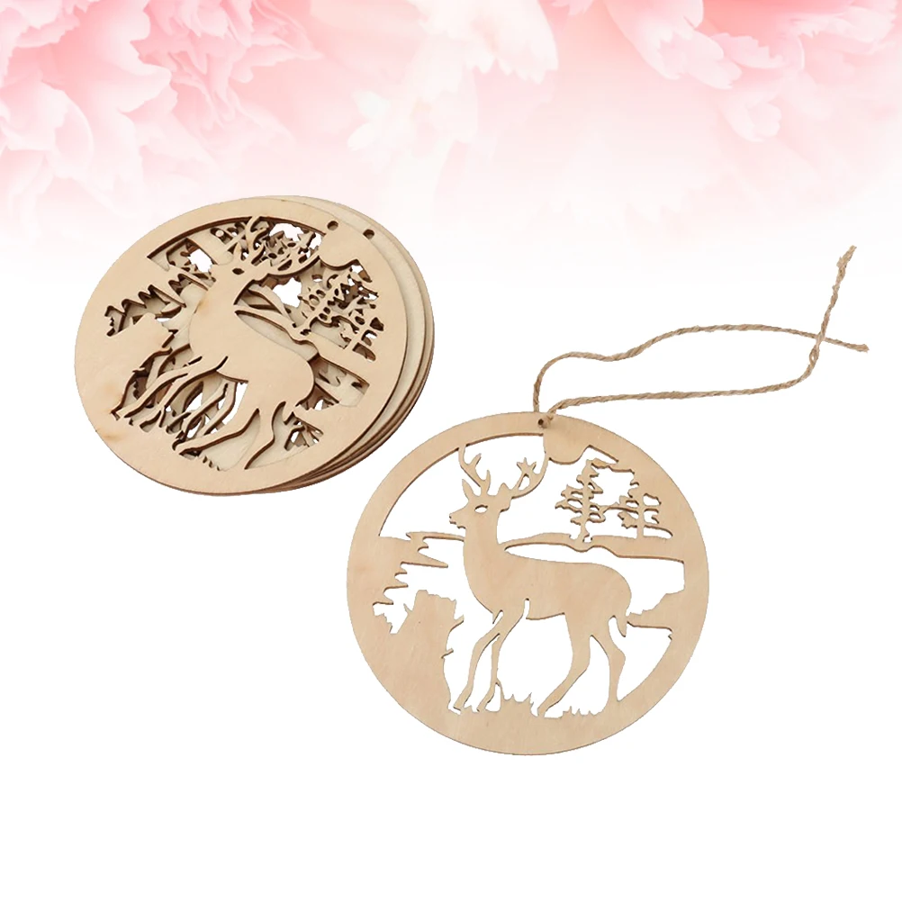 10 Pcs Elk Pendant Ornaments for Christmas Tree Pendants Log Bamboo Deer Wooden Unfinished Craft 
10 Pcs Elk Pendant Ornaments for Christmas Tree Pendants Log Bamboo Deer Wooden Unfinished Craft