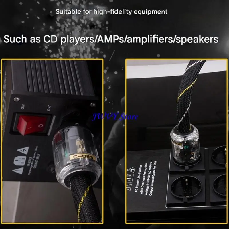 573A High Performances Sound Power Cord Strong Plaited Cover for Player Amplifier
573A High Performances Sound Power Cord Strong Plaited Cover for Player Amplifier