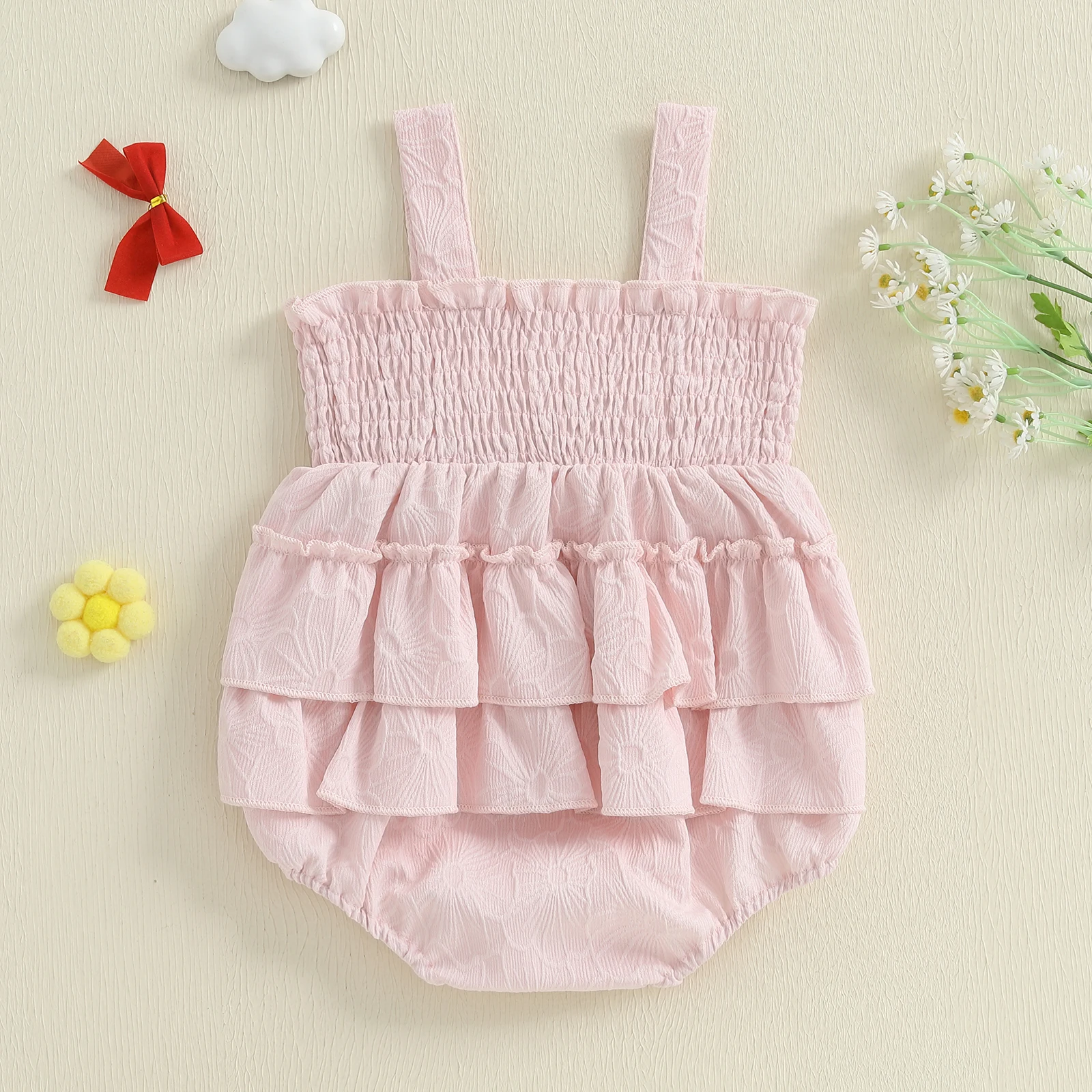 0-24M Infant Baby Girl Summer Romper Casual Solid Color Dual Layer Ruffles Cute Bow Sleeveless Jumpsuit for Newborn Cute Clothes
0-24M Infant Baby Girl Summer Romper Casual Solid Color Dual Layer Ruffles Cute Bow Sleeveless Jumpsuit for Newborn Cute Clothes
