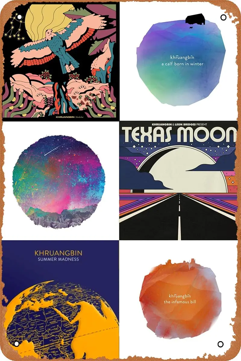 Альбомный постер Khruangbin, жестяной знак, винтажный металлический знак, Ретро Декор на стену, 8x12 дюймов
Альбомный постер Khruangbin, жестяной знак, винтажный металлический знак, Ретро Декор на стену, 8x12 дюймов