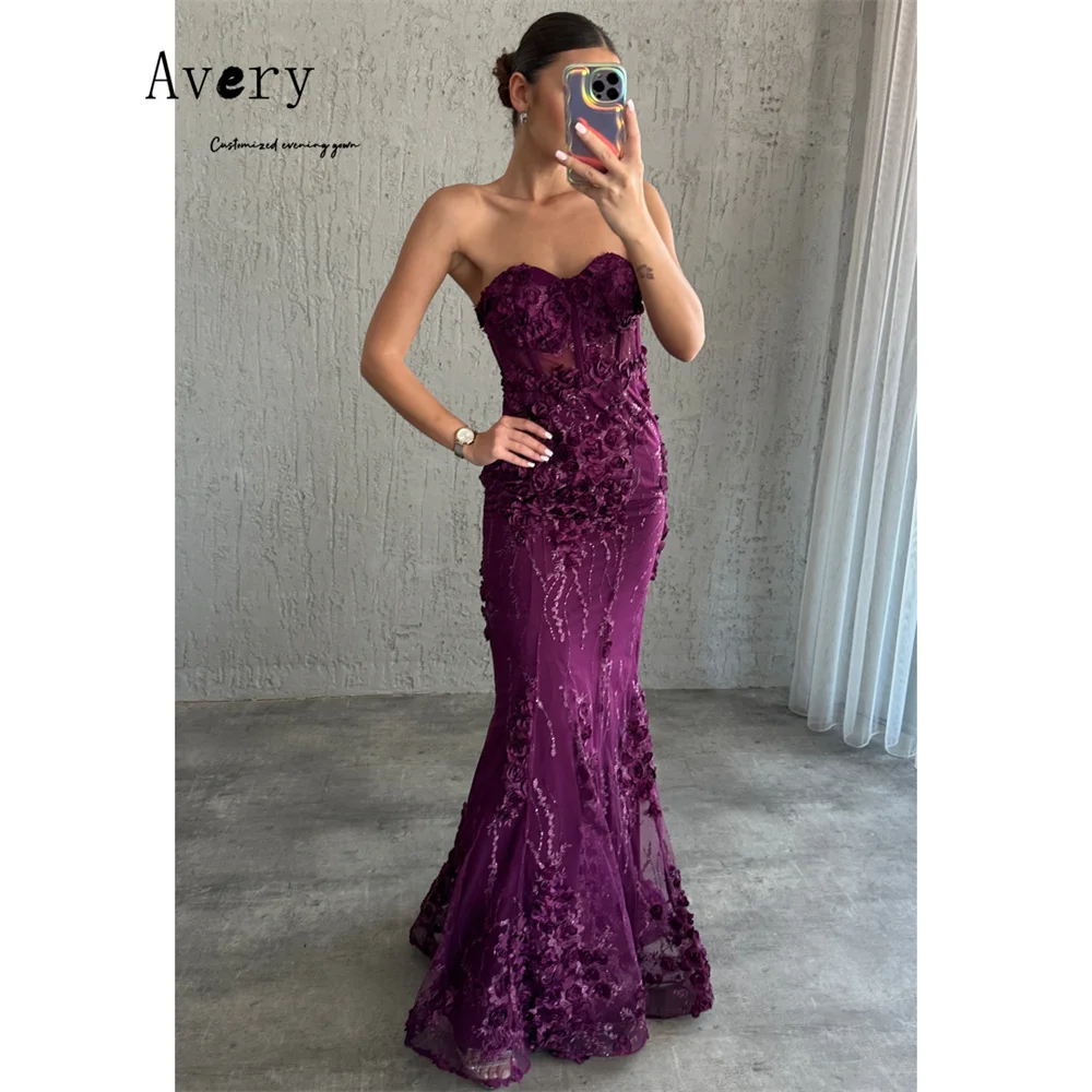 Avery Custom Purple Fishtail 3D Flower Off-Shoulder Luxurious Women's Evening Dresses for Events Long Prom Dress Luxury 2025
Avery Custom Purple Fishtail 3D Flower Off-Shoulder Luxurious Women's Evening Dresses for Events Long Prom Dress Luxury 2025
