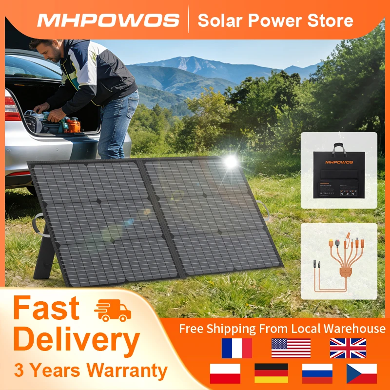 MHPOWOS 110W Portable Solar Panels for Power Station Generators 20V Foldable Solar Cell Chargers Outage Emergency for Camping RV
MHPOWOS 110W Portable Solar Panels for Power Station Generators 20V Foldable Solar Cell Chargers Outage Emergency for Camping RV