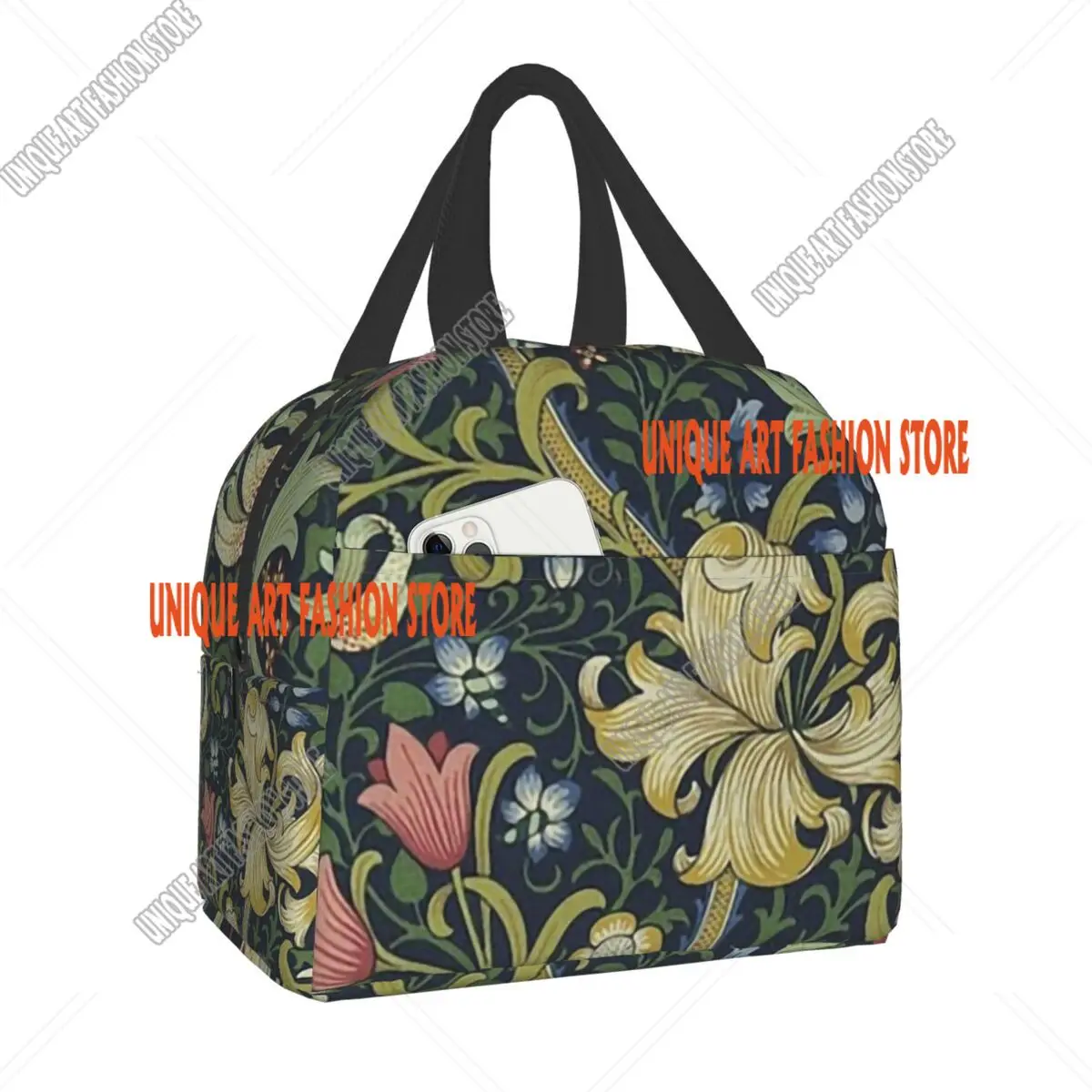 Изолированные сумки для обеда William Morris Golden Lily для пикника на открытом воздухе с цветочным узором, герметичный термохолодильник, коробка для бенто для женщин и детей
Изолированные сумки для обеда William Morris Golden Lily для пикника на открытом воздухе с цветочным узором, герметичный термохолодильник, коробка для бенто для женщин и детей