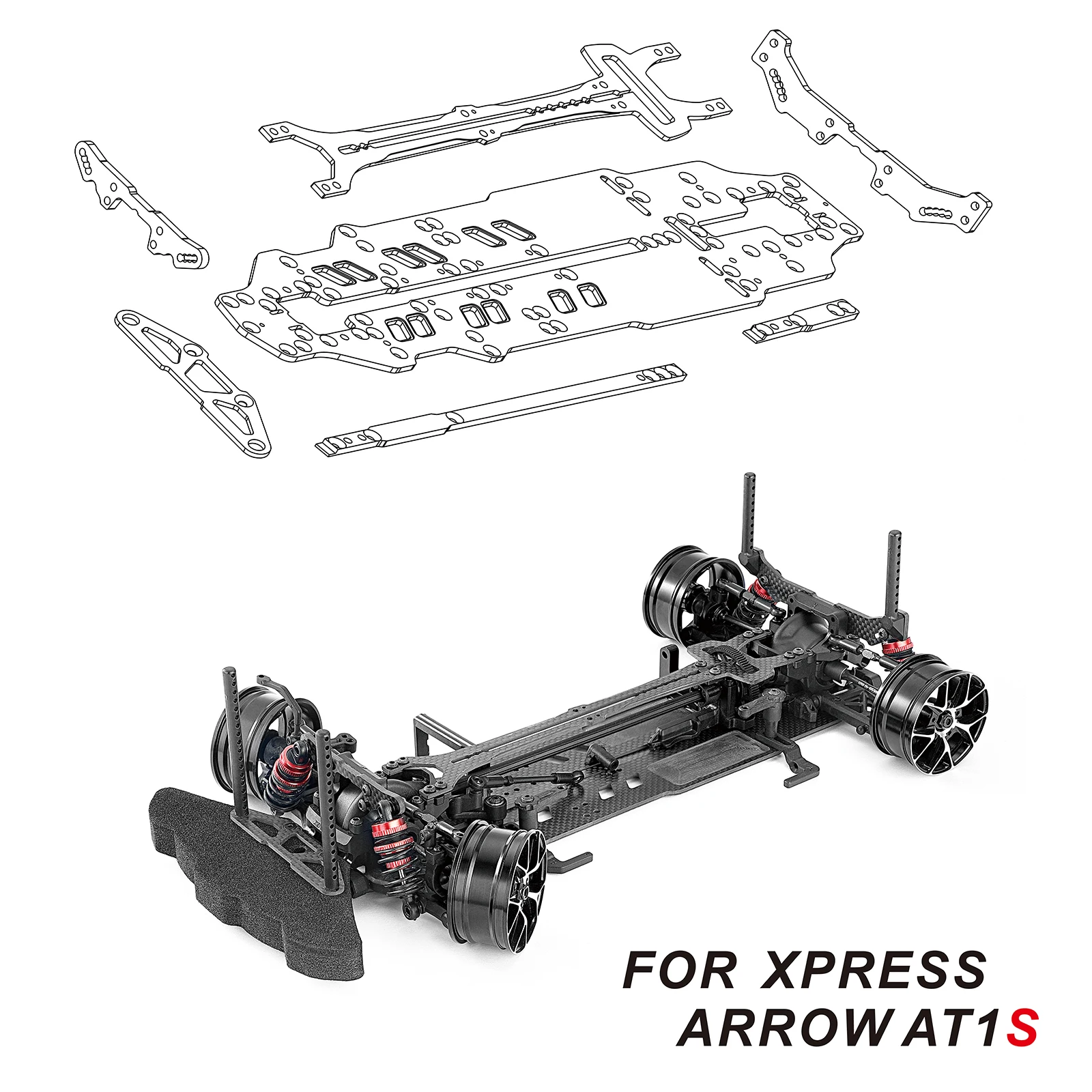 High-quality 3K Carbon Fiber Upgrade Kit for XPRESS ARROW AT1S 1:10 RC Touring car
High-quality 3K Carbon Fiber Upgrade Kit for XPRESS ARROW AT1S 1:10 RC Touring car