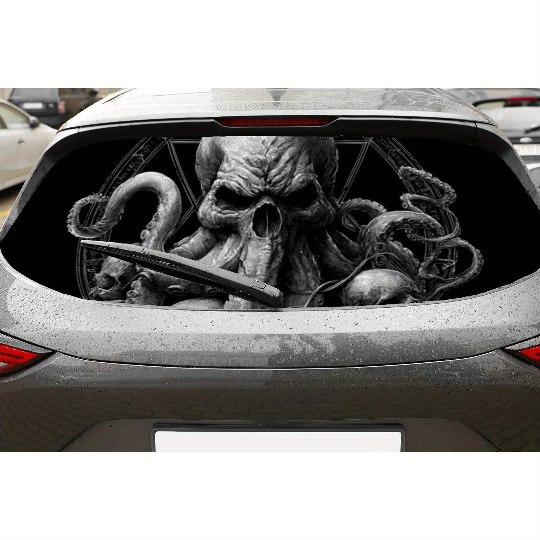 Cthulhu Style Skull and Tentacles Print PVC Perforated Car Vinyl Wraps, Durable Car Rear Windshield Sticker, Waterproof Car Rear
Cthulhu Style Skull and Tentacles Print PVC Perforated Car Vinyl Wraps, Durable Car Rear Windshield Sticker, Waterproof Car Rear