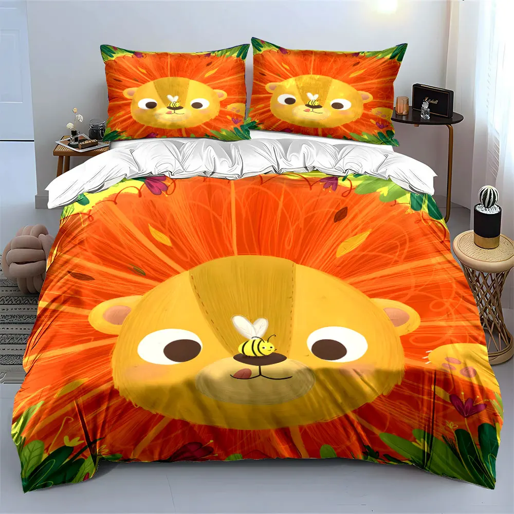 Lion Themed Kids Room Decor Bedding Set with 1 Duvet Cover 2 Pillowcases Single Double King Queen, Gift
Lion Themed Kids Room Decor Bedding Set with 1 Duvet Cover 2 Pillowcases Single Double King Queen, Gift