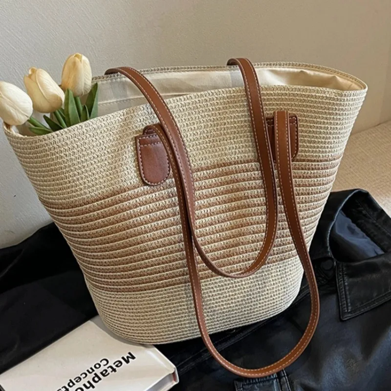 Women’s Straw Beach Bag, 2026summer large-capacity shoulder tote for seaside travel and vacation outings
Women’s Straw Beach Bag, 2026summer large-capacity shoulder tote for seaside travel and vacation outings