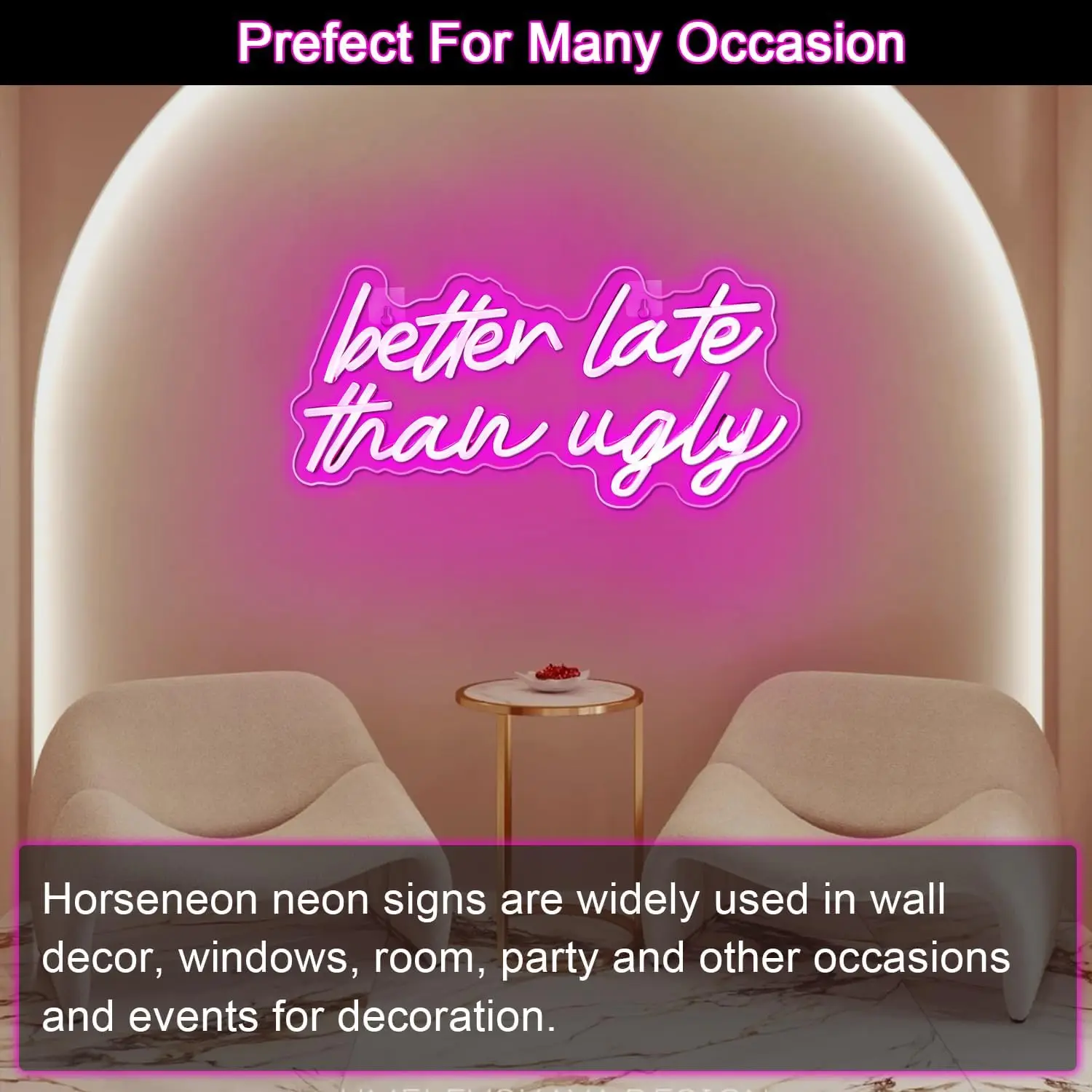 Better Late Than Ugly Neon Sign for Wall Decor Pink Neon Light Sign with USB Powered for Bedroom Windows Living Room Dressing Ro
Better Late Than Ugly Neon Sign for Wall Decor Pink Neon Light Sign with USB Powered for Bedroom Windows Living Room Dressing Ro