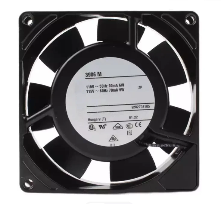Hot Sale 3906M 9225 115V AC 6W Ball Bearing Axial Fan 92mm Industrial Cabinet Cooling Fan
Hot Sale 3906M 9225 115V AC 6W Ball Bearing Axial Fan 92mm Industrial Cabinet Cooling Fan