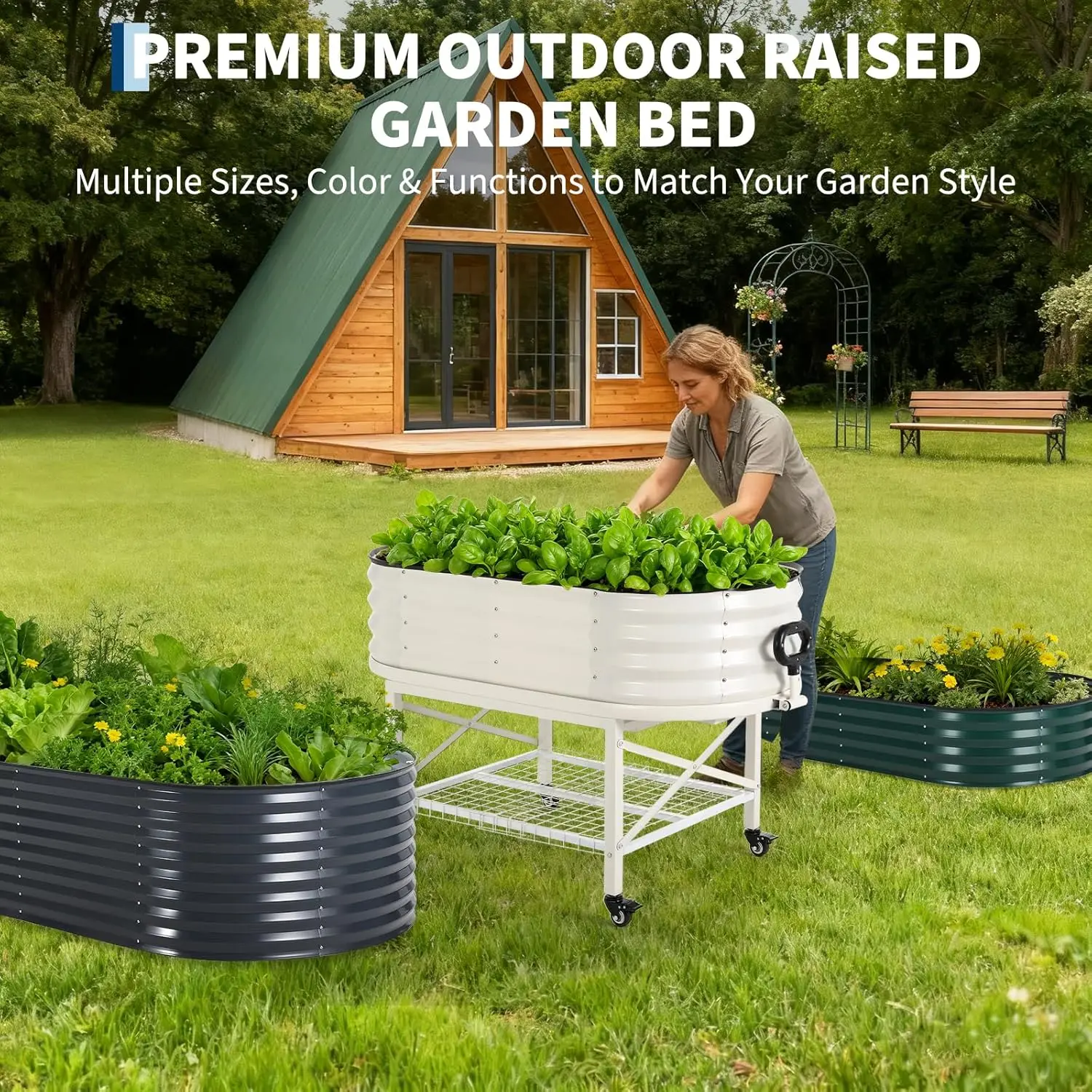 47x24x12 Inch Metal Raised Garden Bed Robust Vegetable Herb Flower Planter Weatherproof Durable Easy Assemble For Patio Garden
47x24x12 Inch Metal Raised Garden Bed Robust Vegetable Herb Flower Planter Weatherproof Durable Easy Assemble For Patio Garden