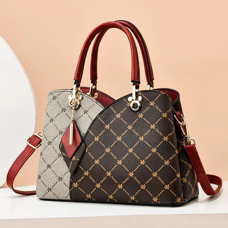 Temperament Handbag Women's 2023 Summer New Mom's Bag Soft Leather Printed Fashion Contrast Shoulder Bag Crossbody Bag
Temperament Handbag Women's 2023 Summer New Mom's Bag Soft Leather Printed Fashion Contrast Shoulder Bag Crossbody Bag