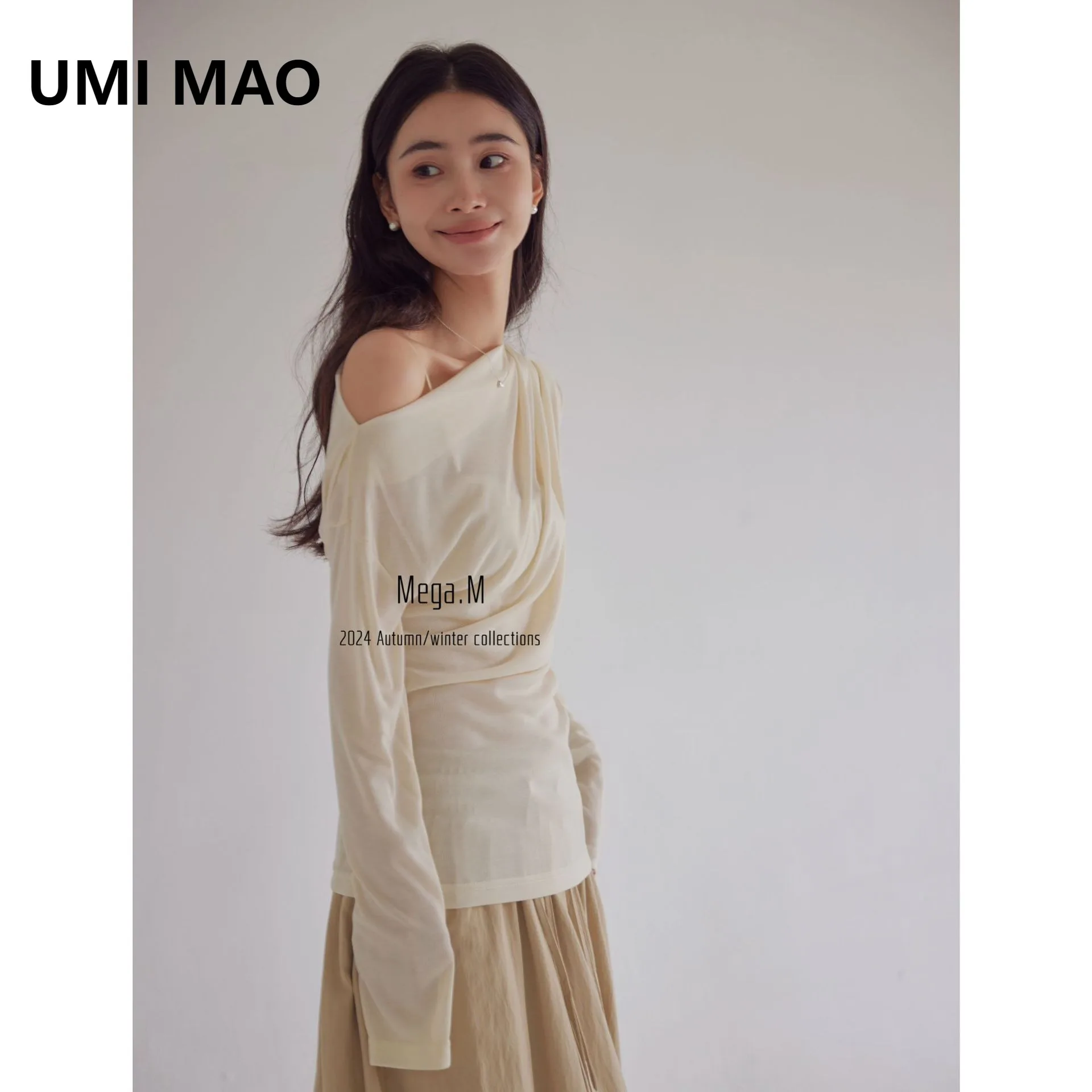 UMI MAO Топ женский минималистичный свободный воротник дизайн Sense осень для похудения асимметричные плечи элитный тонкий вязаный топ
UMI MAO Топ женский минималистичный свободный воротник дизайн Sense осень для похудения асимметричные плечи элитный тонкий вязаный топ