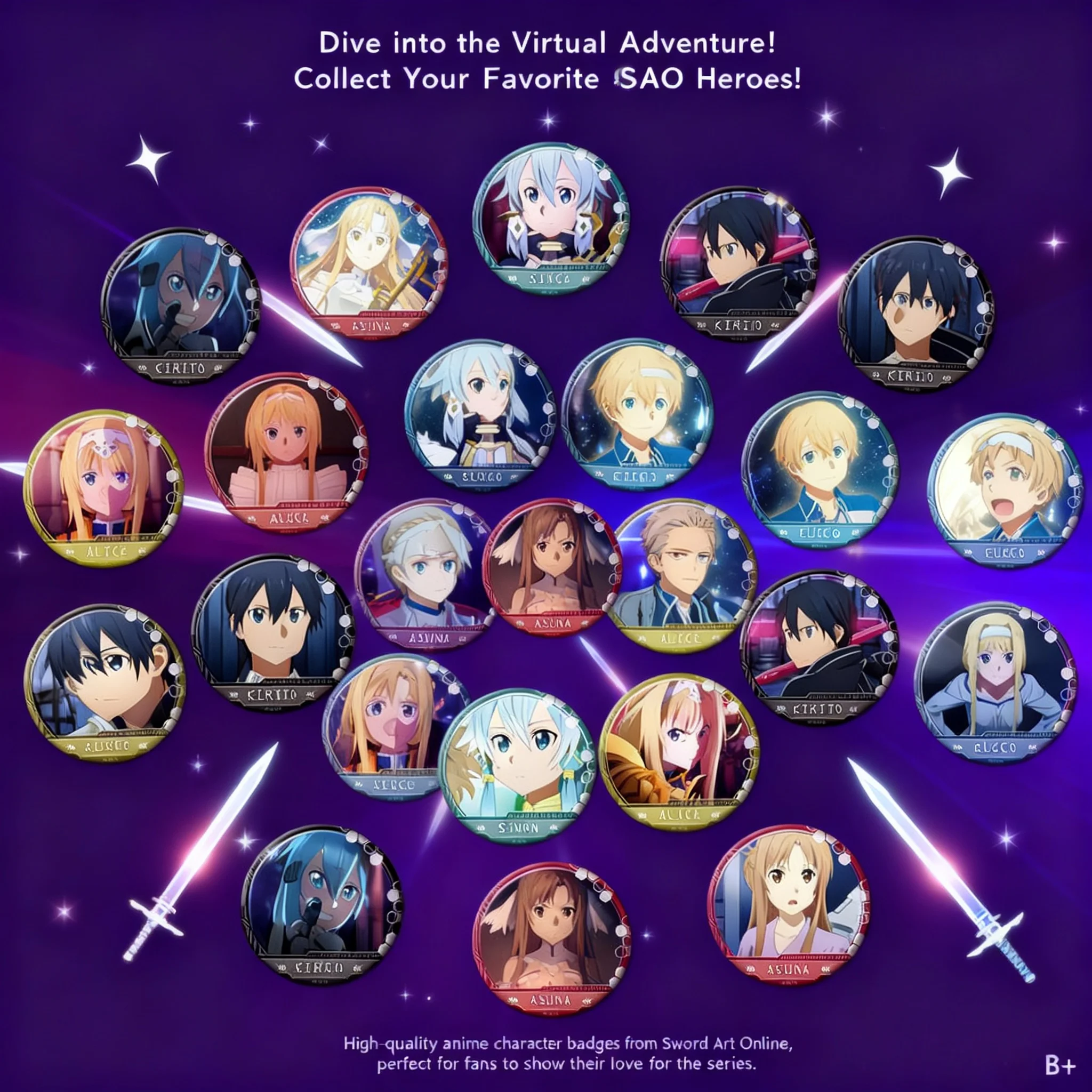 Sword Art Online Alicization War of Underworld Cosplay Keychain Kirito Anime Badge Pin Brooch Merchandise B+ In Stock
Sword Art Online Alicization War of Underworld Cosplay Keychain Kirito Anime Badge Pin Brooch Merchandise B+ In Stock