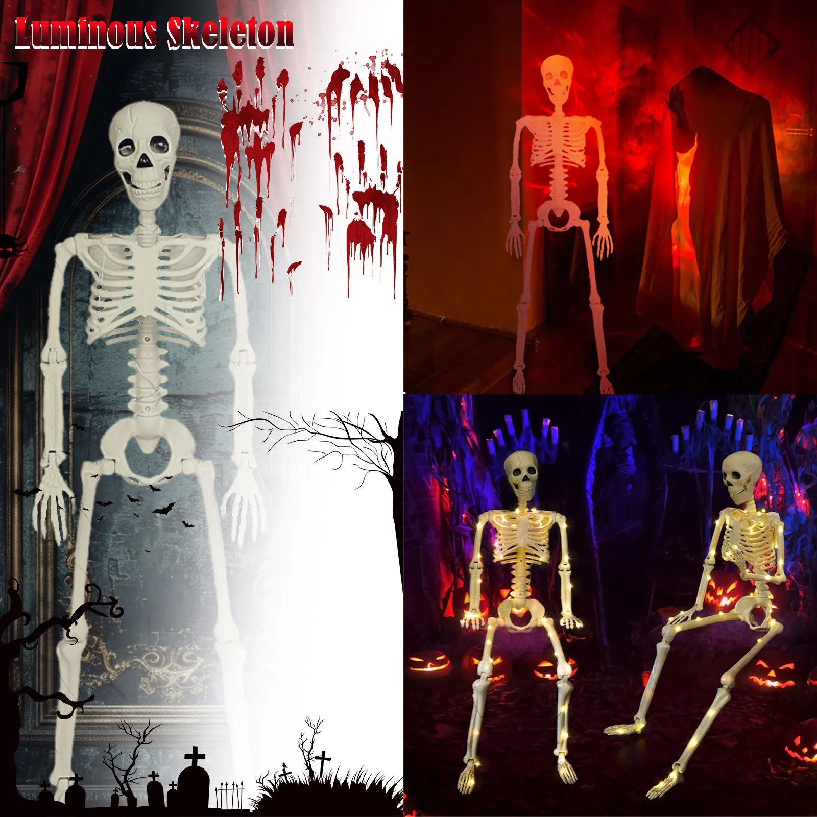Halloween Skeleton Lighting Kit Giant Skeleton Led Lighting Poseable Skeleton Lighting Outdoor Life Size Skeleton Lighting Decor
Halloween Skeleton Lighting Kit Giant Skeleton Led Lighting Poseable Skeleton Lighting Outdoor Life Size Skeleton Lighting Decor