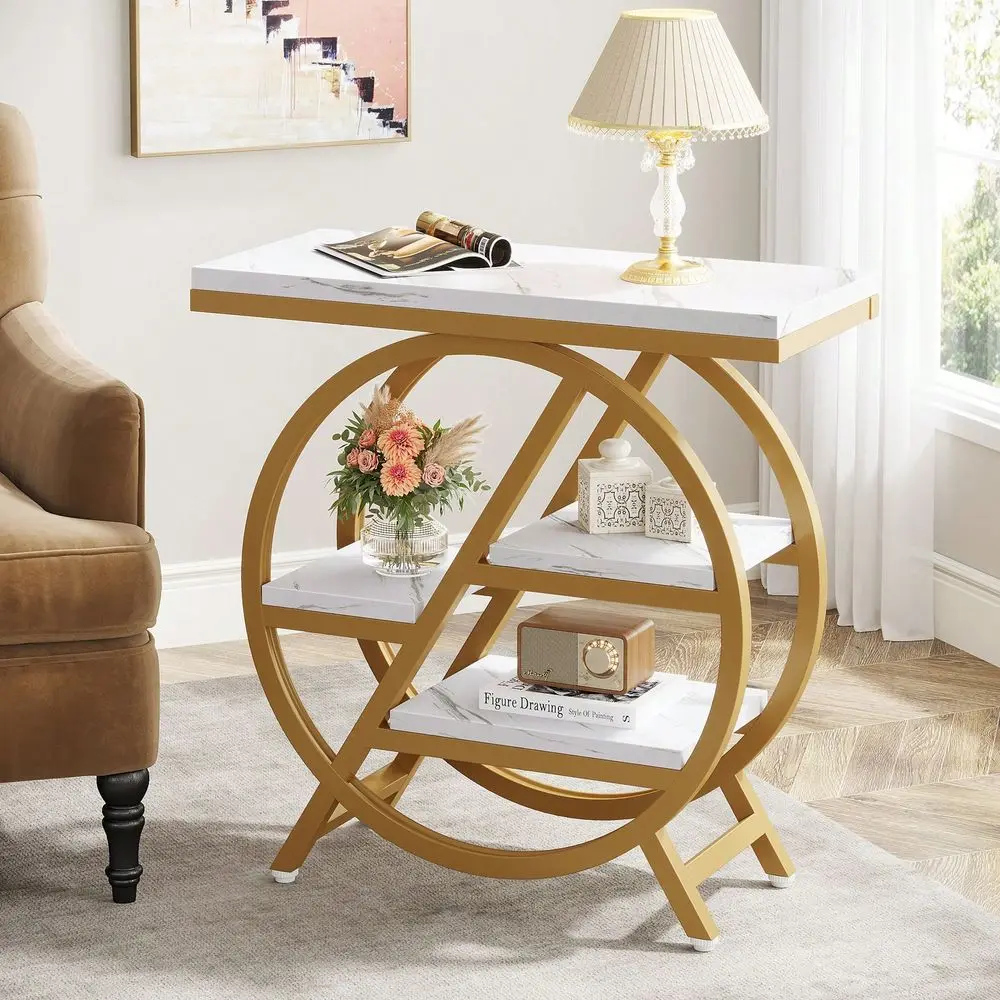 4Tier End Table For Living Room, Narrow Side Table With Storage, Wood Sofa Side Table With Metal Frame, Industrial Nightstand A
4Tier End Table For Living Room, Narrow Side Table With Storage, Wood Sofa Side Table With Metal Frame, Industrial Nightstand A