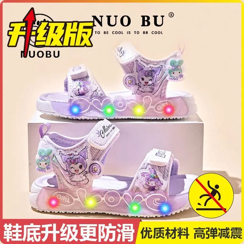 Sanrio My Melody Girls Led Lighted Sandals Summer Children's Sports Beach Pink Purple Shoes Girls' Soft Non-Slip Shining Shoes
Sanrio My Melody Girls Led Lighted Sandals Summer Children's Sports Beach Pink Purple Shoes Girls' Soft Non-Slip Shining Shoes
