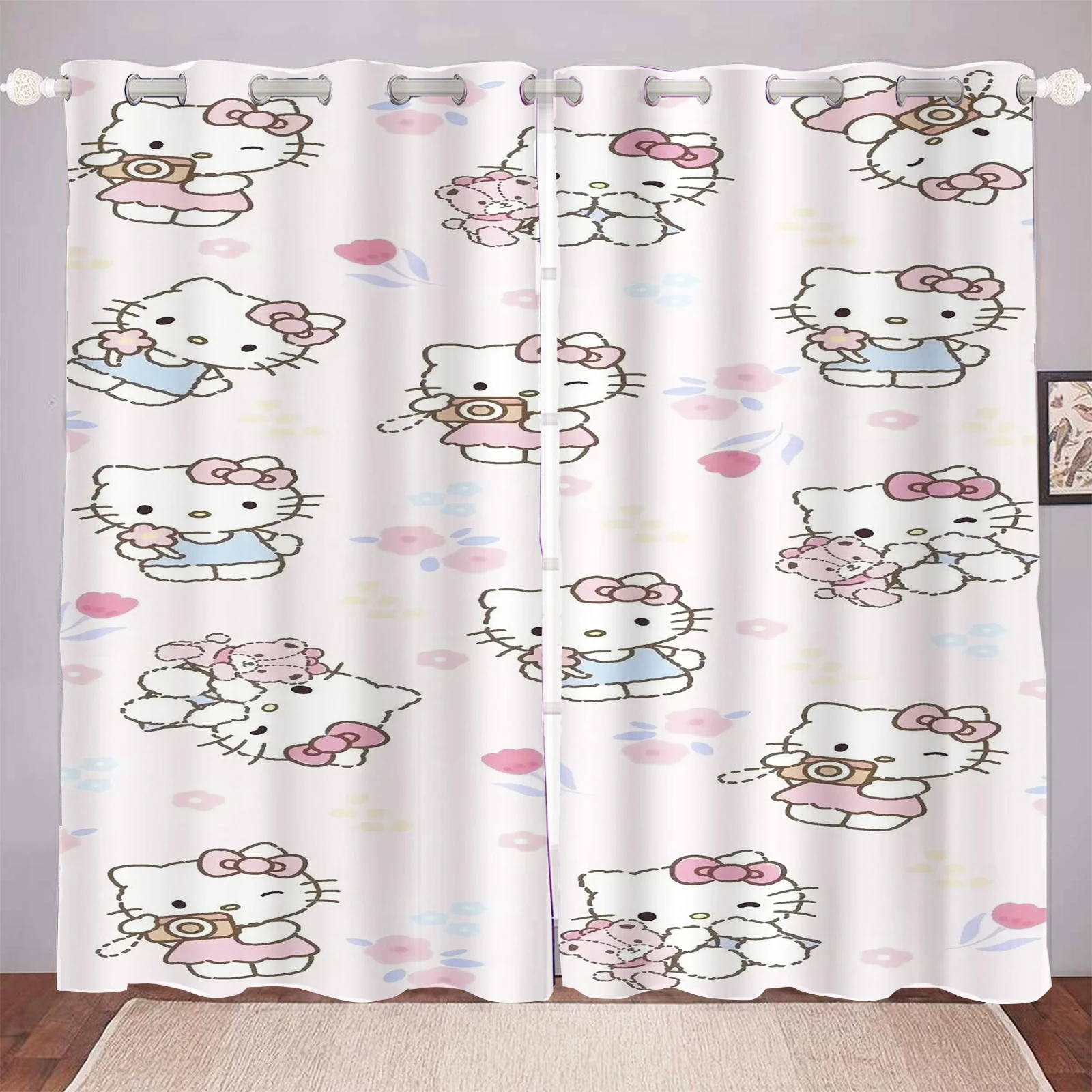 Hello Kitty Cartoon Cat Window Blackout Curtain Cute Home Decor for Children's Bedroom Living Room Polyester
Hello Kitty Cartoon Cat Window Blackout Curtain Cute Home Decor for Children's Bedroom Living Room Polyester