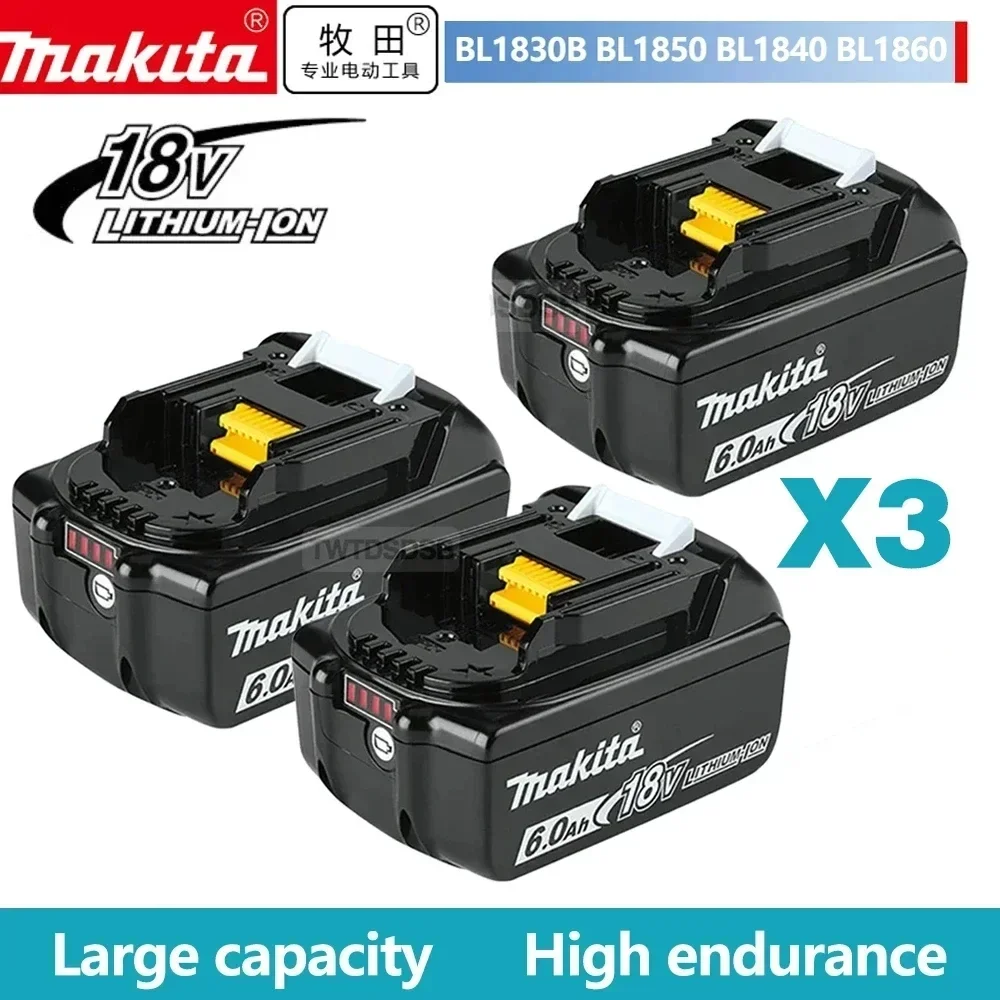 NEW Original Makita 18V 3.0/5.0/6.0Ah Li-Ion Battery For Makita BL1830 BL1815 BL1860 BL1840 Replacement Power Tool Battery
NEW Original Makita 18V 3.0/5.0/6.0Ah Li-Ion Battery For Makita BL1830 BL1815 BL1860 BL1840 Replacement Power Tool Battery
