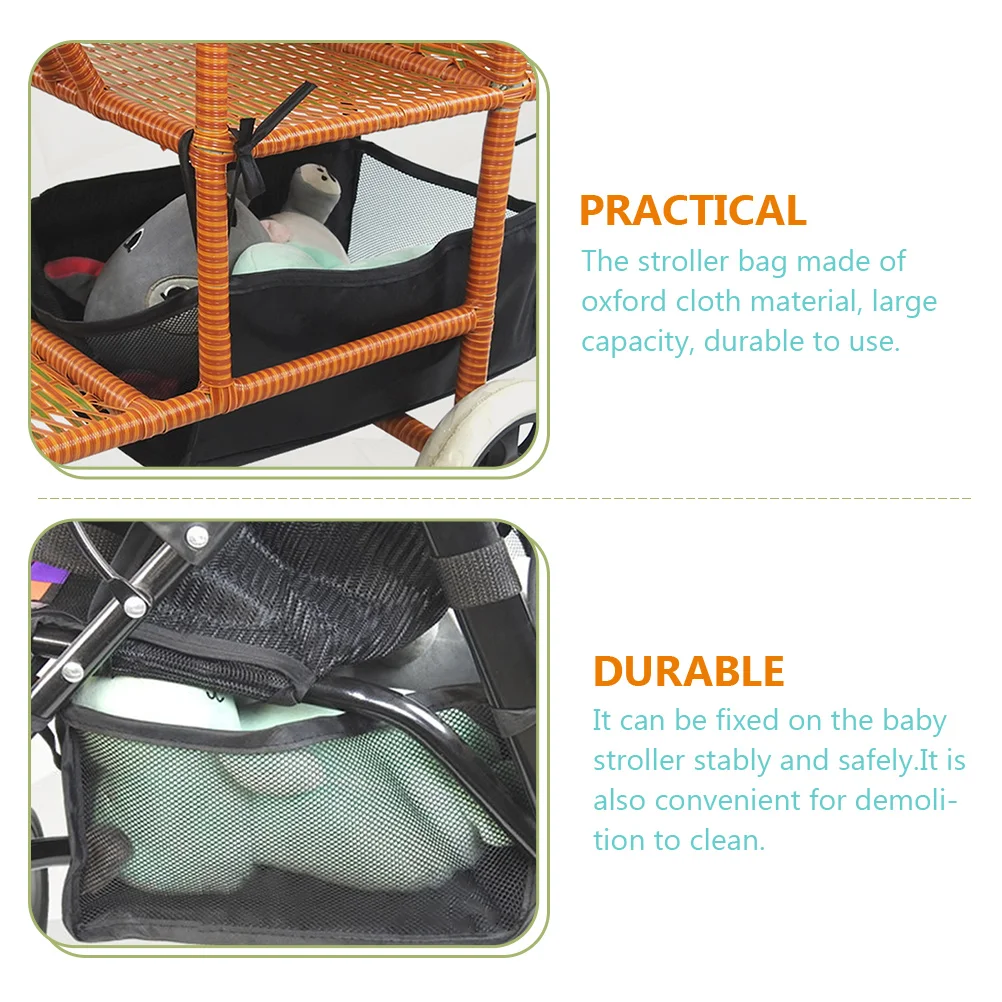 Large Stroller Storage Bag 35x32x15 Black Oxford Cloth Durable Portable Mesh Basket Baby Buggy Accessories Diaper HOLDER
Large Stroller Storage Bag 35x32x15 Black Oxford Cloth Durable Portable Mesh Basket Baby Buggy Accessories Diaper HOLDER