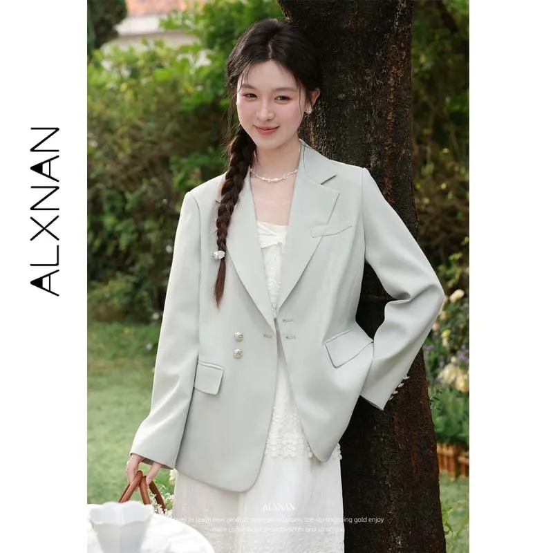 ALXNAN Blazer Jacket Loose Fit Lapel Collar Double Breasted Button Long Sleeve Woven Preppy Korean Casual Women Clothing L62257
ALXNAN Blazer Jacket Loose Fit Lapel Collar Double Breasted Button Long Sleeve Woven Preppy Korean Casual Women Clothing L62257