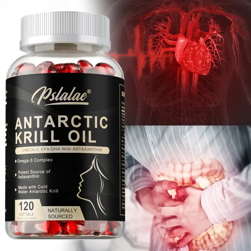 Antarctic Krill Oil - with Omega 3 EPA,DHA, Antioxidant, Promotes Brain, Joint and Skin Health, Enhances Cellular Energy,Non-GMO
Antarctic Krill Oil - with Omega 3 EPA,DHA, Antioxidant, Promotes Brain, Joint and Skin Health, Enhances Cellular Energy,Non-GMO