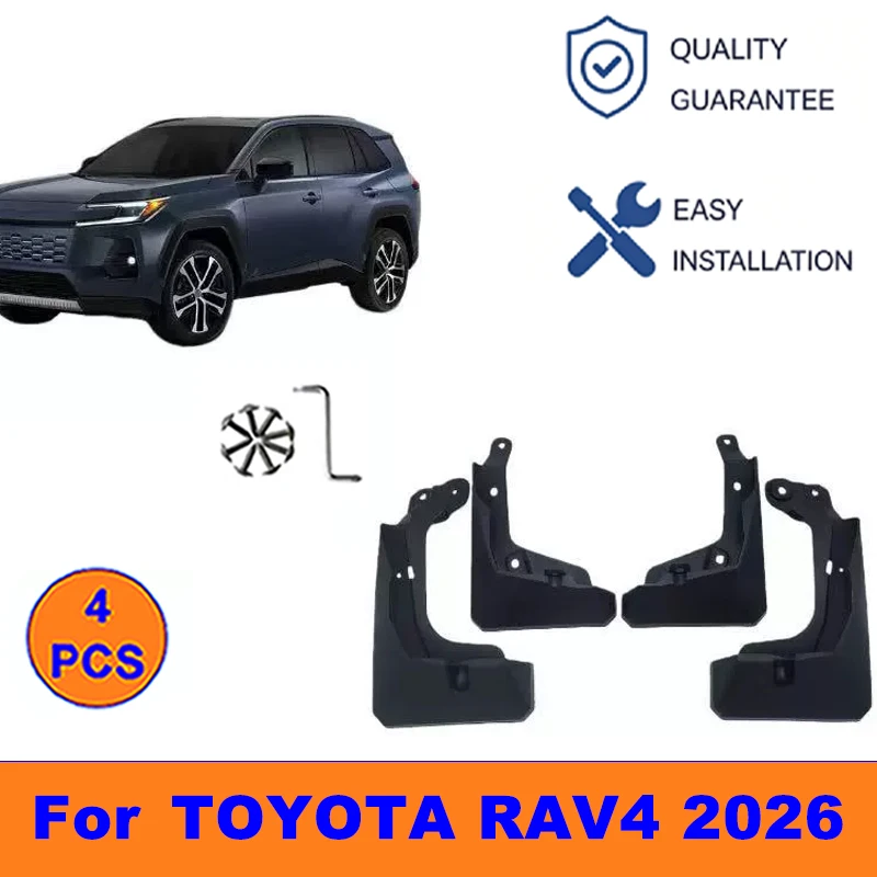 4Pcs Mud Flaps For TOYOTA RAV4 2026 - Splash Guards Front&Rear Wheel Fender Mudguards Car Exterior Protection Accessories
4Pcs Mud Flaps For TOYOTA RAV4 2026 - Splash Guards Front&Rear Wheel Fender Mudguards Car Exterior Protection Accessories
