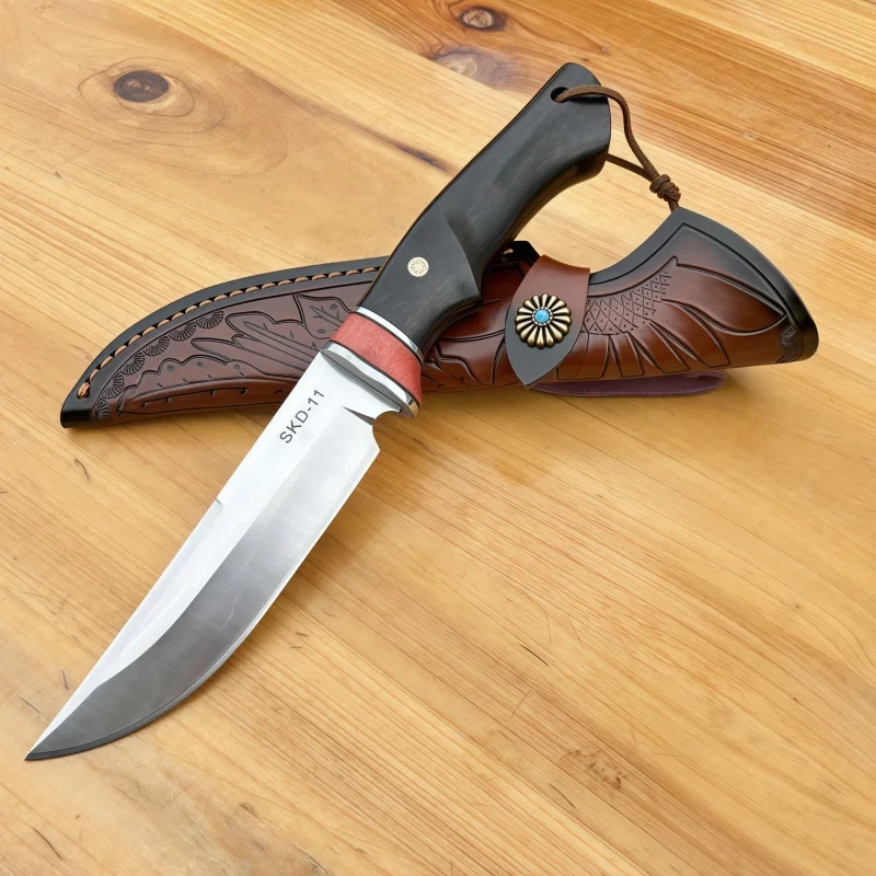 Outdoor straight knife SKD-11 high hardness camping hiking multi-functional convenient integrated spine fruit knife
Outdoor straight knife SKD-11 high hardness camping hiking multi-functional convenient integrated spine fruit knife